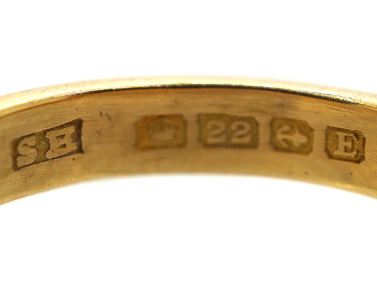 22ct Gold Wedding Ring Assayed in 1929