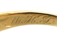 Victorian 18ct Gold Five Stone Sapphire Carved Half Hoop Ring