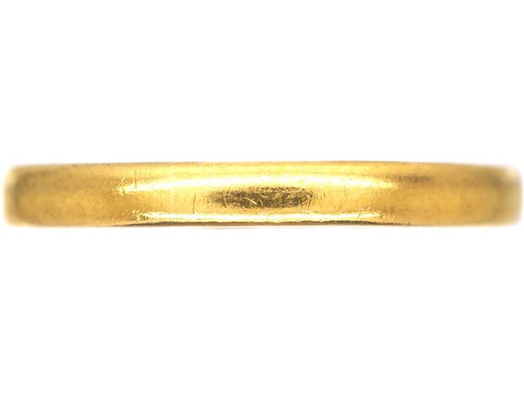 Early 20th Century 22ct Gold Wedding Ring engraved inside Fidelity