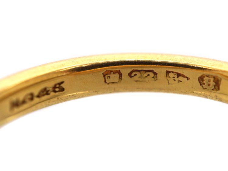 Early 20th Century 22ct Gold Wedding Ring engraved inside Fidelity