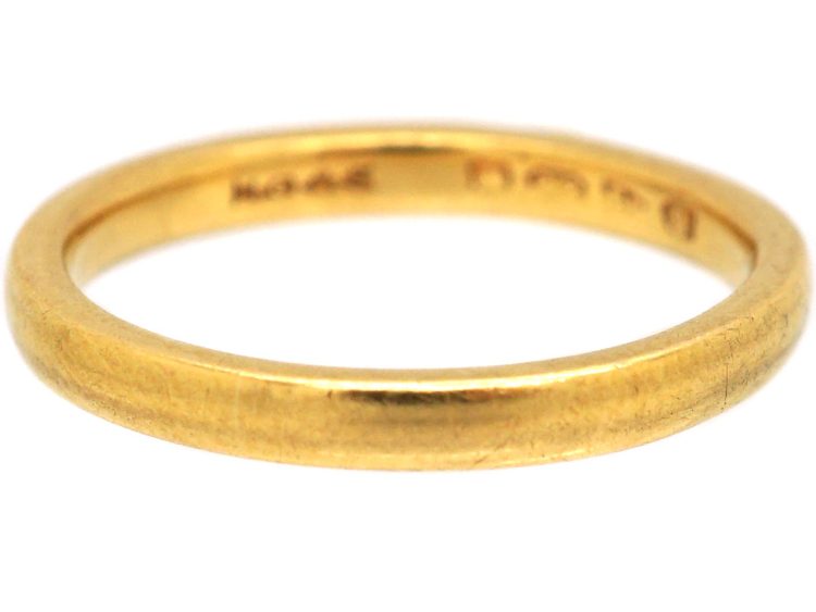 Early 20th Century 22ct Gold Wedding Ring engraved inside Fidelity