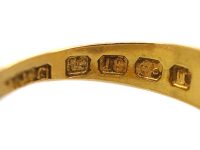 Victorian 18ct Gold Ruby & Diamond Gypsy Ring