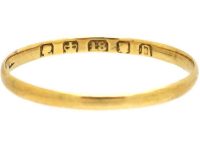 Victorian 18ct Gold Wedding Ring Assayed in 1869
