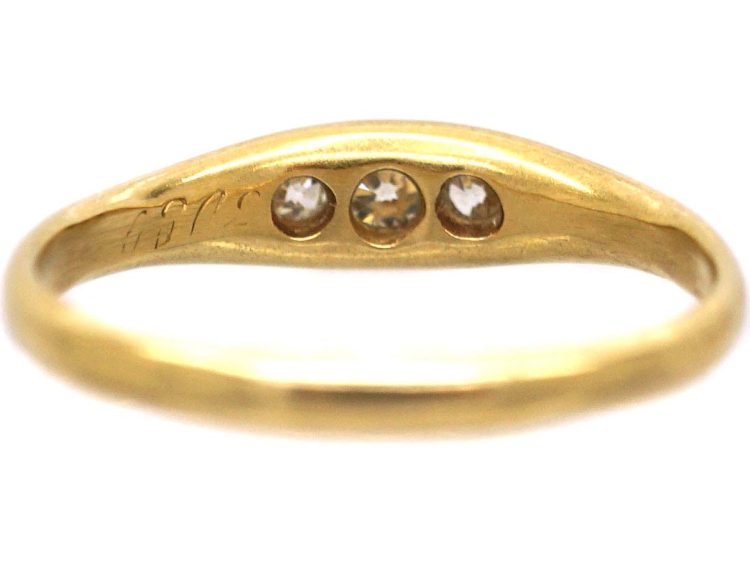 Edwardian 18ct Gold Three Stone Diamond Ring