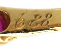 Edwardian 18ct Gold, Ruby & Diamond Five Stone Ring