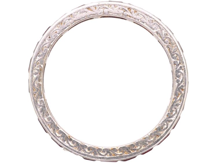 Art Deco Platinum Ruby Eternity Ring