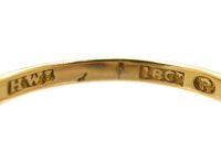 Art Nouveau 18ct Gold & Two Stone Diamond Ring