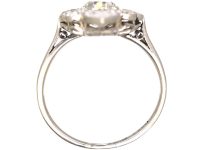 Art Deco Platinum Large Diamond Fancy Marquise Ring