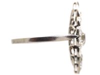 Art Deco Platinum Large Diamond Fancy Marquise Ring