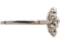 French Early 20th Century Platinum Diamond Cluster Ring