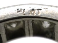 Art Deco Platinum Wide Eternity Ring set with Diamonds