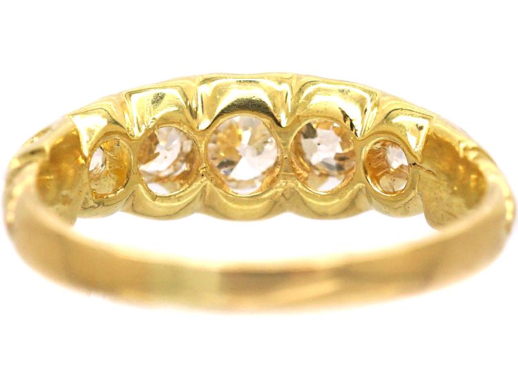 Victorian 18ct Gold Five Stone Diamond Ring