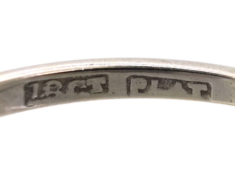 Early 20th Century 18ct White Gold & Platinum, Three Stone Diamond Ring