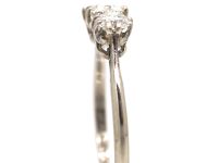 Early 20th Century 18ct White Gold & Platinum, Three Stone Diamond Ring