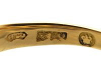 Victorian 14ct Gold Ruby & Diamond Slanting Style Ring