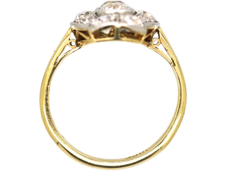 Art Deco 18ct Gold & Platinum Diamond Ring