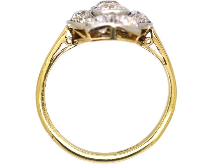 Art Deco 18ct Gold & Platinum Diamond Ring