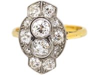Art Deco 18ct Gold & Platinum Diamond Ring