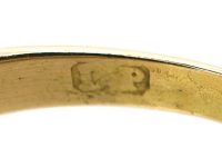 Edwardian 18ct Gold Diamond Cluster Ring with Ornate Shoulders