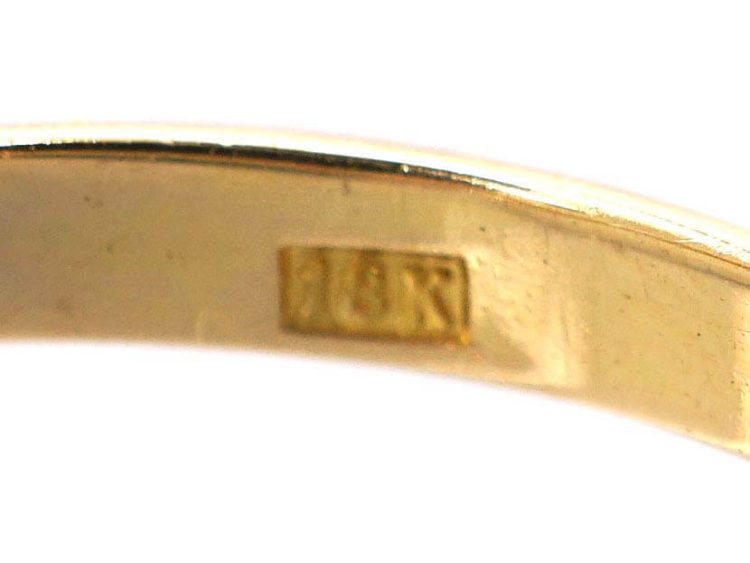 Early 20th Century 18ct Gold & Platinum, Diamond Solitaire Ring with Diamond Set Shoulders