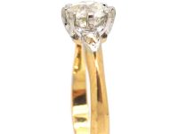 Early 20th Century 18ct Gold & Platinum, Diamond Solitaire Ring with Diamond Set Shoulders