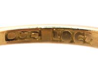 Art Deco 18ct Gold & Platinum Ornate Twist Ring set with Rubies & Diamonds