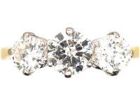 Early 20th Century 18ct Gold & Platinum, Three Stone Diamond Ring