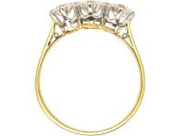 Early 20th Century 18ct Gold & Platinum, Three Stone Diamond Ring