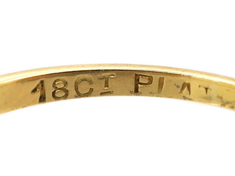 Early 20th Century 18ct Gold & Platinum, Three Stone Diamond Ring