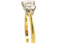 Early 20th Century 18ct Gold & Platinum, Three Stone Diamond Ring