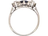 Early 20th Century 18ct Gold, Sapphire & Diamond Three Stone Ring