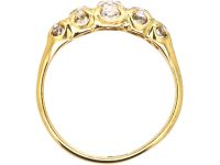 Victorian 18ct Gold Five Stone Old Mine Cut Diamond Ring