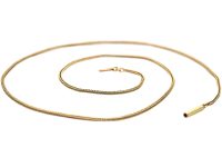 Edwardian 9ct Gold Woven Chain with Barrel Clasp