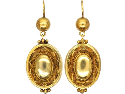 Victorian 15ct Gold Drop Earrings