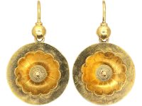 Victorian 15ct Gold Buttercup Earrings