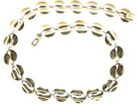 Silver Gilt White Enamel Double Leaves Necklace by Willy Winnaess for David Andersen