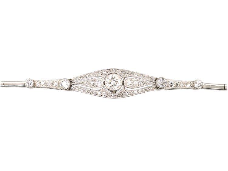 Art Deco 18ct White Gold Diamond Bracelet