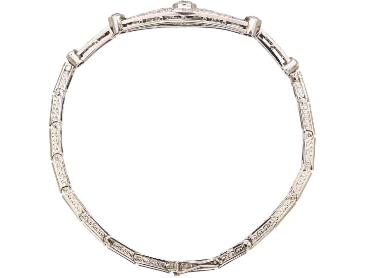 Art Deco 18ct White Gold Diamond Bracelet