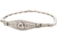 Art Deco 18ct White Gold Diamond Bracelet