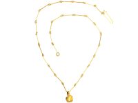 14ct Gold Nugget Pendant on Chain by Björn Weckström for Lapponia