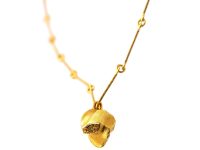 14ct Gold Nugget Pendant on Chain by Björn Weckström for Lapponia