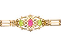 Edwardian 9ct Gold Suffragette Bracelet