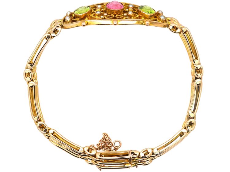 Edwardian 9ct Gold Suffragette Bracelet