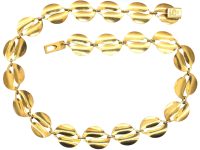 Silver Gilt Pale Blue Enamel Double Leaves Necklace by Willy Winnaess for David Andersen