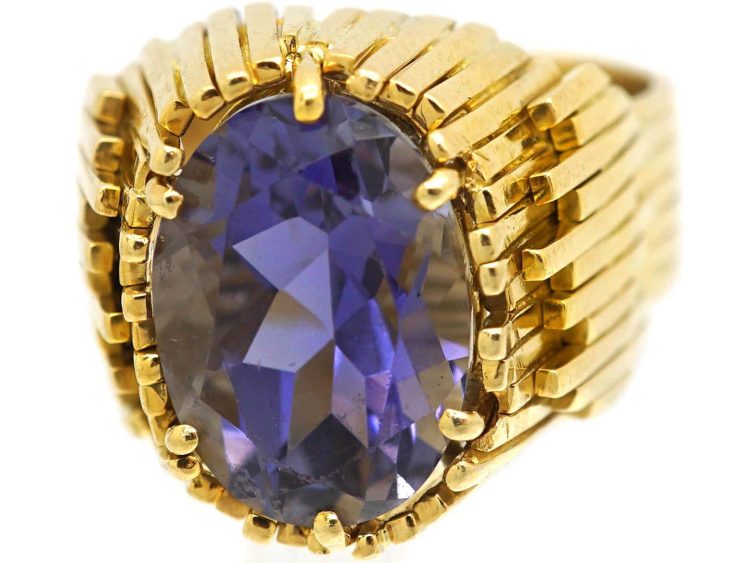 18ct Gold Ring set with an Iolite by Alan Martin Gard