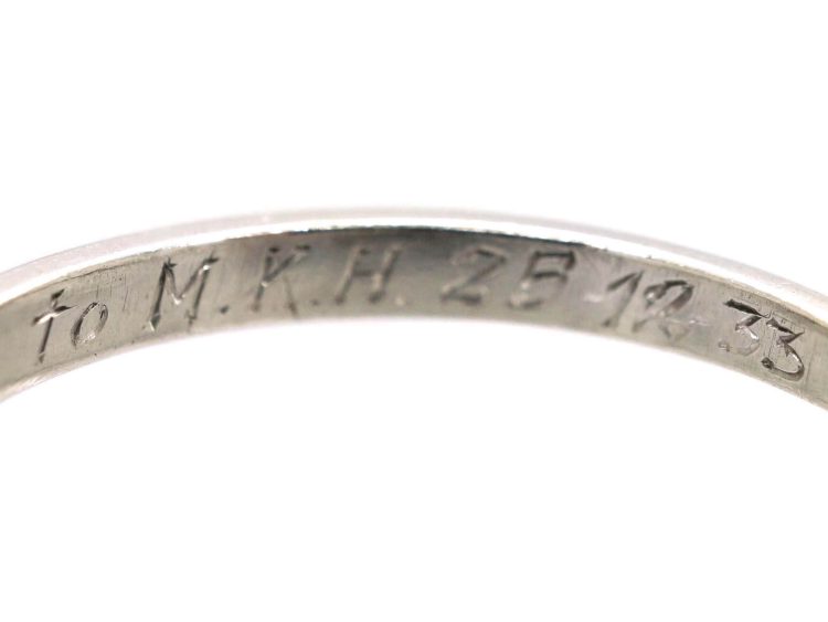 Early 20th Century Platinum, Three Stone Diamond Ring