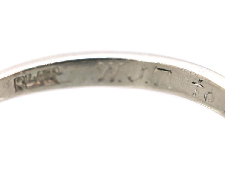 Early 20th Century Platinum, Three Stone Diamond Ring