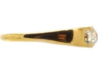 Victorian 18ct Gold Five Stone Old Mine Cut Diamond Rub Over Set Ring