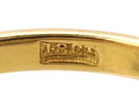 Victorian 18ct Gold Five Stone Old Mine Cut Diamond Rub Over Set Ring
