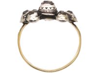 French Early 19th Century Rose Diamond Ring with Heart Shaped Rose Diamond in the Centre